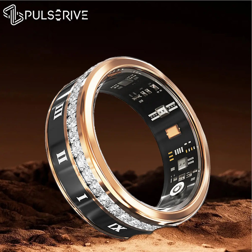 Pulserive Diamora series Smart Ring, Sleep Tracker, Activity & Fitness Tracker, Blood Pressure& Oxygen Tracker